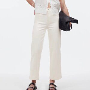 New! Madewell The Petite Perfect Vintage Wide-Leg Crop Jean